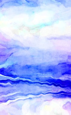 Soyut suluboya sanat eserleri. Fırça boyalı dijital resim. Renkli yaratıcı suluboya çizimi.