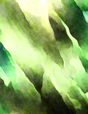 Soyut suluboya sanat eserleri. Fırça boyalı dijital resim. Renkli yaratıcı suluboya çizimi.