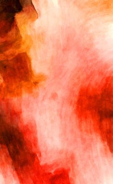 Soyut suluboya sanat eserleri. Fırça boyalı dijital resim. Renkli yaratıcı suluboya çizimi.