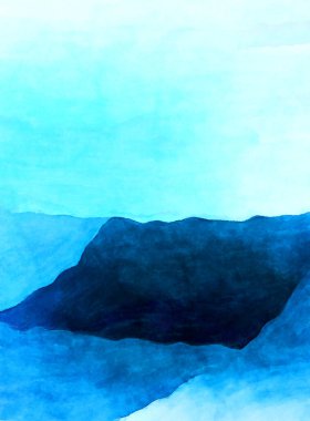 Soyut suluboya sanat eserleri. Fırça boyalı dijital resim. Renkli yaratıcı suluboya çizimi.