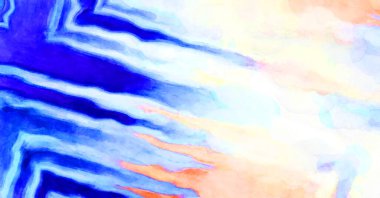 Soyut suluboya sanat eserleri. Fırça boyalı dijital resim. Renkli yaratıcı suluboya çizimi.