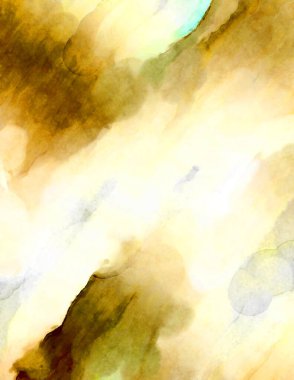 Soyut suluboya sanat eserleri. Fırça boyalı dijital resim. Renkli yaratıcı suluboya çizimi.