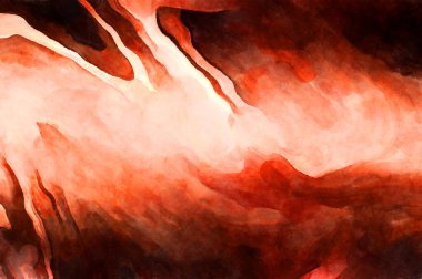 Soyut suluboya sanat eserleri. Fırça boyalı dijital resim. Renkli yaratıcı suluboya çizimi.