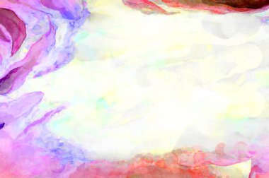 Soyut suluboya sanat eserleri. Fırça boyalı dijital resim. Renkli yaratıcı suluboya çizimi.