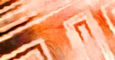 Soyut suluboya sanat eserleri. Fırça boyalı dijital resim. Renkli yaratıcı suluboya çizimi.