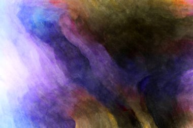 Soyut suluboya sanat eserleri. Fırça boyalı dijital resim. Renkli yaratıcı suluboya çizimi.