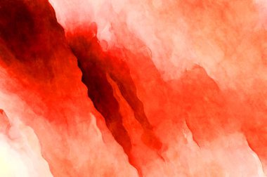 Soyut suluboya sanat eserleri. Fırça boyalı dijital resim. Renkli yaratıcı suluboya çizimi.