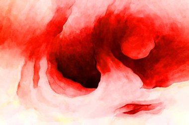 Soyut suluboya sanat eserleri. Fırça boyalı dijital resim. Renkli yaratıcı suluboya çizimi.