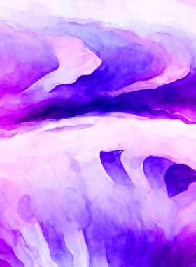 Soyut suluboya sanat eserleri. Fırça boyalı dijital resim. Renkli yaratıcı suluboya çizimi.