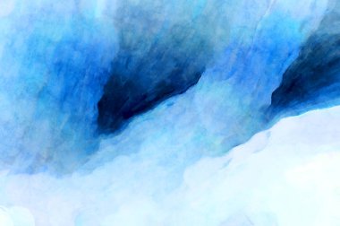 Soyut suluboya sanat eserleri. Fırça boyalı dijital resim. Renkli yaratıcı suluboya çizimi.