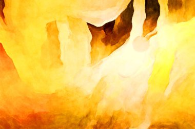 Soyut suluboya sanat eserleri. Fırça boyalı dijital resim. Renkli yaratıcı suluboya çizimi.