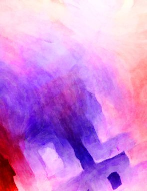 Soyut suluboya sanat eserleri. Fırça boyalı dijital resim. Renkli yaratıcı suluboya çizimi.