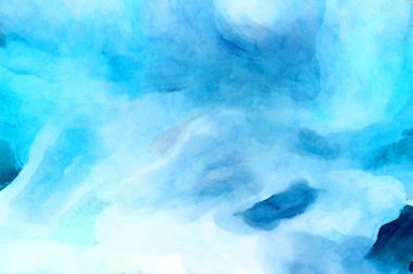 Soyut suluboya sanat eserleri. Fırça boyalı dijital resim. Renkli yaratıcı suluboya çizimi.