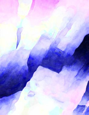 Soyut suluboya sanat eserleri. Fırça boyalı dijital resim. Renkli yaratıcı suluboya çizimi.