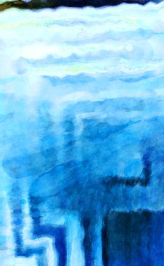 Soyut suluboya sanat eserleri. Fırça boyalı dijital resim. Renkli yaratıcı suluboya çizimi.