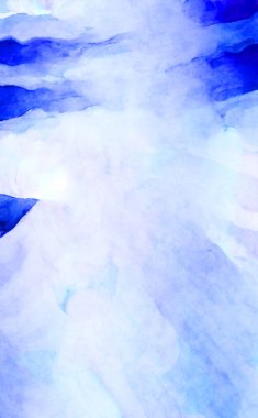 Soyut suluboya sanat eserleri. Fırça boyalı dijital resim. Renkli yaratıcı suluboya çizimi.