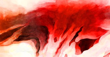 Soyut suluboya sanat eserleri. Fırça boyalı dijital resim. Renkli yaratıcı suluboya çizimi.