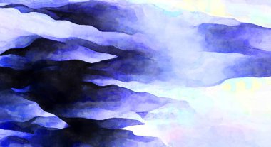 Soyut suluboya sanat eserleri. Fırça boyalı dijital resim. Renkli yaratıcı suluboya çizimi.