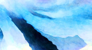 Soyut suluboya sanat eserleri. Fırça boyalı dijital resim. Renkli yaratıcı suluboya çizimi.