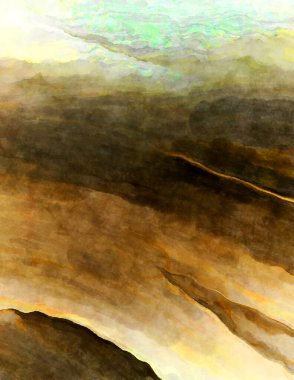 Soyut suluboya sanat eserleri. Fırça boyalı dijital resim. Renkli yaratıcı suluboya çizimi.