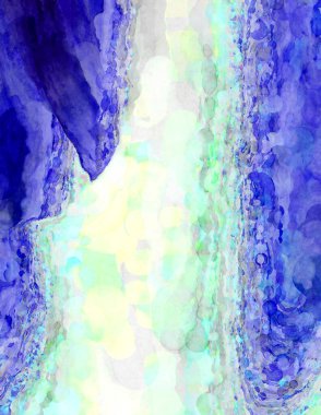 Soyut suluboya sanat eserleri. Fırça boyalı dijital resim. Renkli yaratıcı suluboya çizimi.