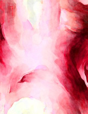 Soyut suluboya sanat eserleri. Fırça boyalı dijital resim. Renkli yaratıcı suluboya çizimi.