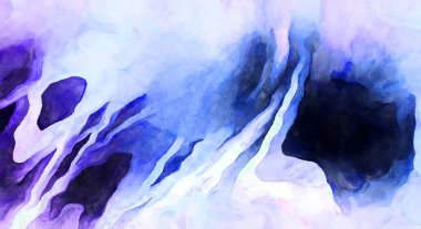 Soyut suluboya sanat eserleri. Fırça boyalı dijital resim. Renkli yaratıcı suluboya çizimi.