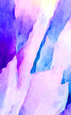 Soyut suluboya sanat eserleri. Fırça boyalı dijital resim. Renkli yaratıcı suluboya çizimi.