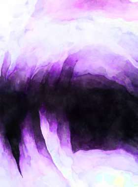 Soyut suluboya sanat eserleri. Fırça boyalı dijital resim. Renkli yaratıcı suluboya çizimi.