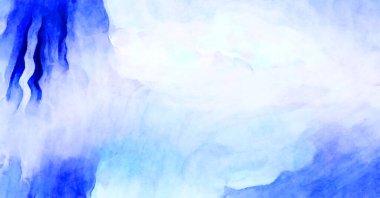 Soyut suluboya sanat eserleri. Fırça boyalı dijital resim. Renkli yaratıcı suluboya çizimi.