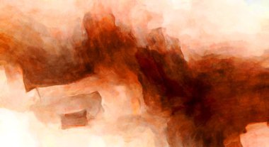 Soyut suluboya sanat eserleri. Fırça boyalı dijital resim. Renkli yaratıcı suluboya çizimi.