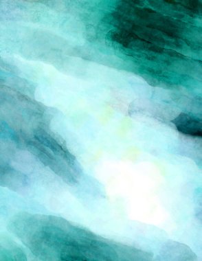 Soyut suluboya sanat eserleri. Fırça boyalı dijital resim. Renkli yaratıcı suluboya çizimi.