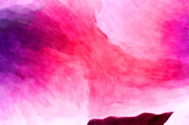 Soyut suluboya sanat eserleri. Fırça boyalı dijital resim. Renkli yaratıcı suluboya çizimi.