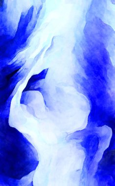 Soyut suluboya sanat eserleri. Fırça boyalı dijital resim. Renkli yaratıcı suluboya çizimi.