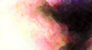 Soyut suluboya sanat eserleri. Fırça boyalı dijital resim. Renkli yaratıcı suluboya çizimi.