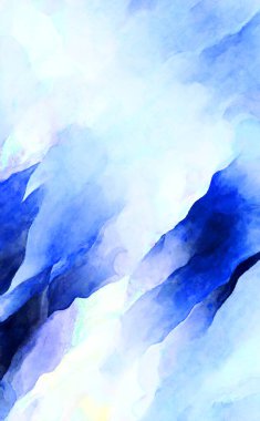 Soyut suluboya sanat eserleri. Fırça boyalı dijital resim. Renkli yaratıcı suluboya çizimi.