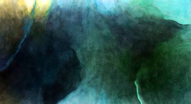 Soyut suluboya sanat eserleri. Fırça boyalı dijital resim. Renkli yaratıcı suluboya çizimi.