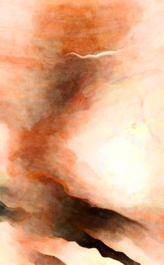 Soyut suluboya sanat eserleri. Fırça boyalı dijital resim. Renkli yaratıcı suluboya çizimi.