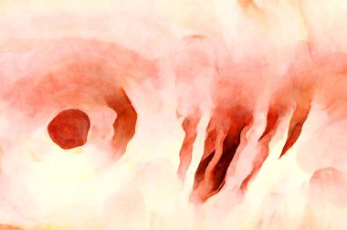 Soyut suluboya sanat eserleri. Fırça boyalı dijital resim. Renkli yaratıcı suluboya çizimi.