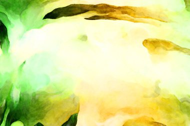 Soyut suluboya sanat eserleri. Fırça boyalı dijital resim. Renkli yaratıcı suluboya çizimi.