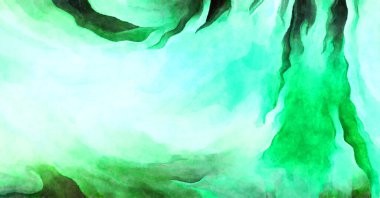 Soyut suluboya sanat eserleri. Fırça boyalı dijital resim. Renkli yaratıcı suluboya çizimi.