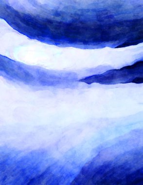 Soyut suluboya sanat eserleri. Fırça boyalı dijital resim. Renkli yaratıcı suluboya çizimi.