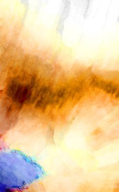 Soyut suluboya sanat eserleri. Fırça boyalı dijital resim. Renkli yaratıcı suluboya çizimi.