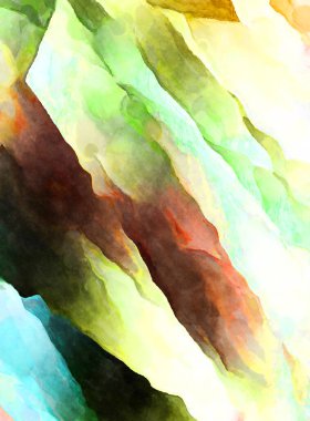 Soyut suluboya sanat eserleri. Fırça boyalı dijital resim. Renkli yaratıcı suluboya çizimi.