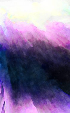 Soyut suluboya sanat eserleri. Fırça boyalı dijital resim. Renkli yaratıcı suluboya çizimi.