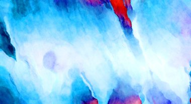 Soyut suluboya sanat eserleri. Fırça boyalı dijital resim. Renkli yaratıcı suluboya çizimi.