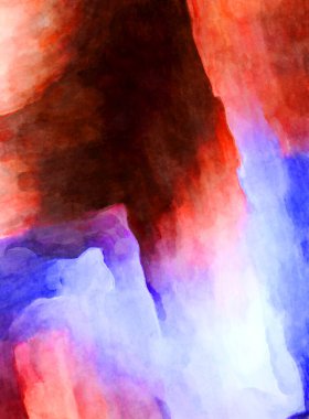 Soyut suluboya sanat eserleri. Fırça boyalı dijital resim. Renkli yaratıcı suluboya çizimi.