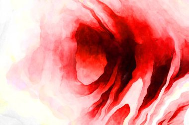 Soyut suluboya sanat eserleri. Fırça boyalı dijital resim. Renkli yaratıcı suluboya çizimi.