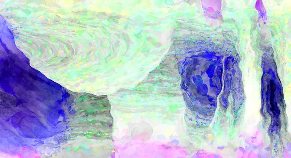 Soyut Suluboya Sanat Eserleri Fırça Boyalı Dijital Resim Renkli Yaratıcı — Stok fotoğraf