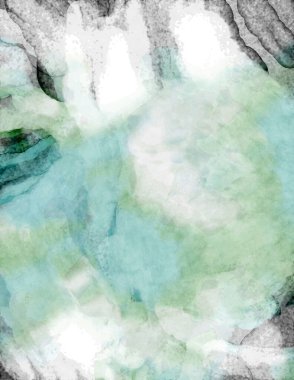 Soyut suluboya sanat eserleri. Fırça boyalı dijital resim. Renkli yaratıcı suluboya çizimi.